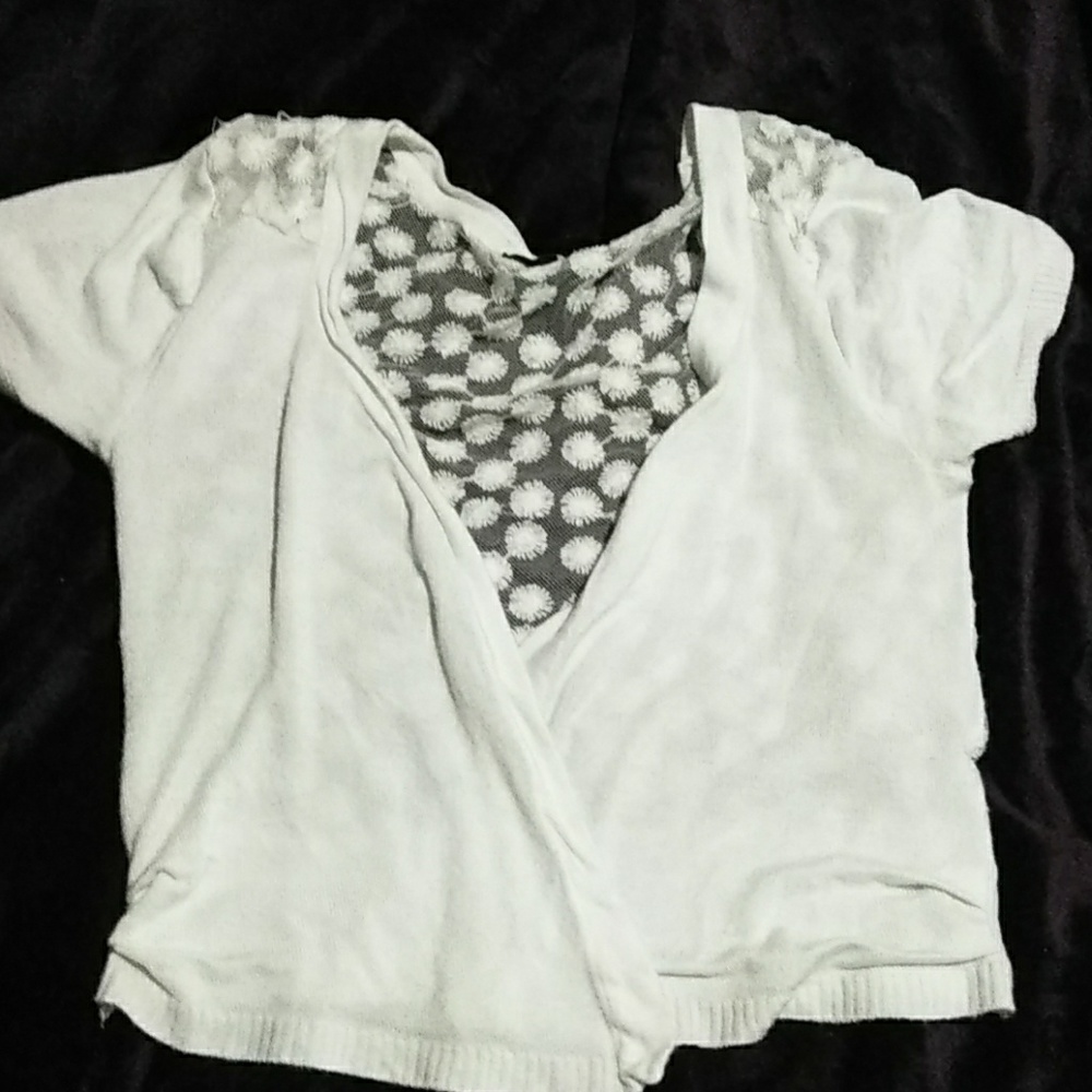 Mini short sleeve cardigan